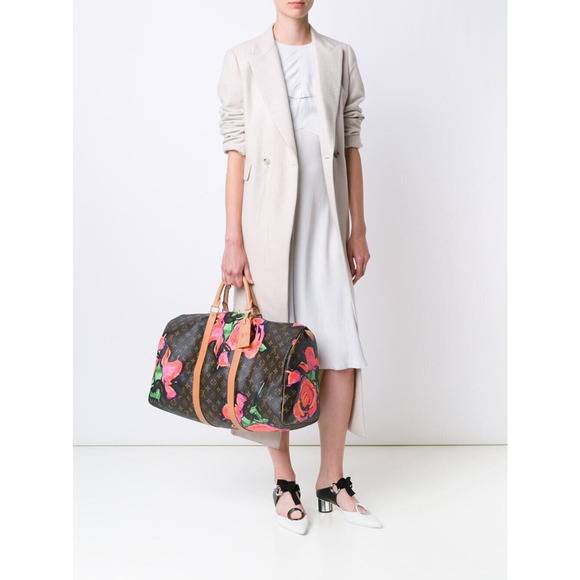 Louis Vuitton Keepall 50 Stephen Sprouse Roses Monogram Logo Monogram Travel Bag - Picture 3 of 12